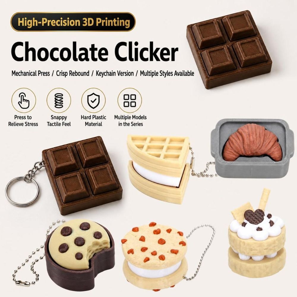 Food Zinc - Roti Cokelat Keju, Clicker Cetak 3D,