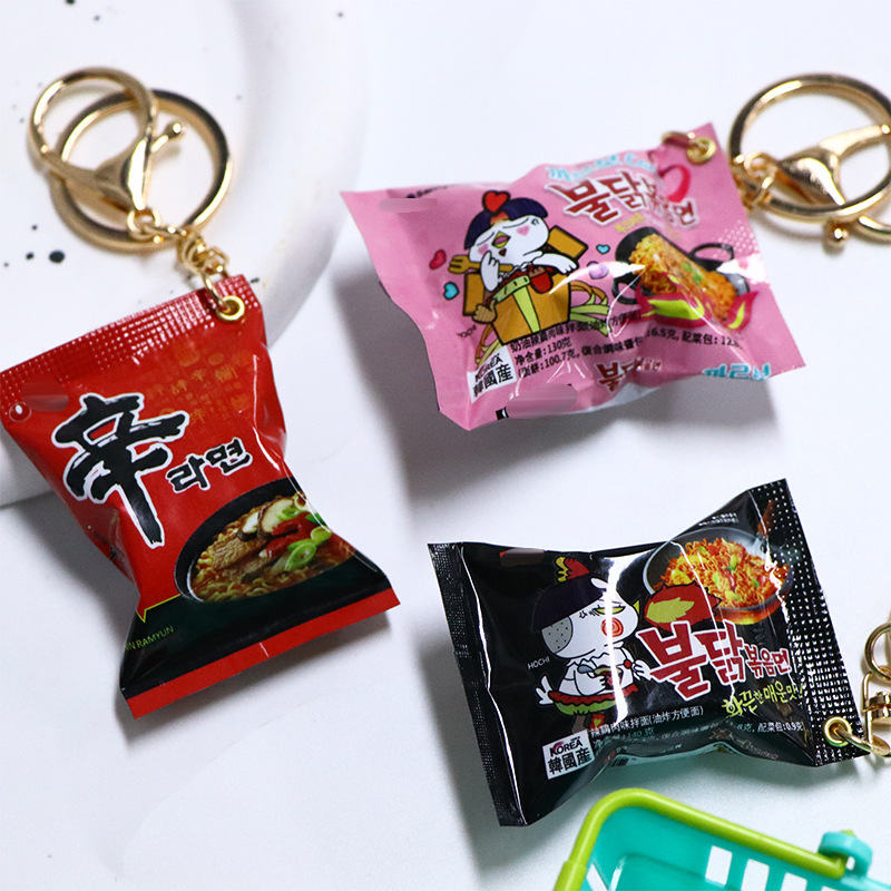 Food Snacks Packets - Gantungan Kunci Paket Mie Instan Mini