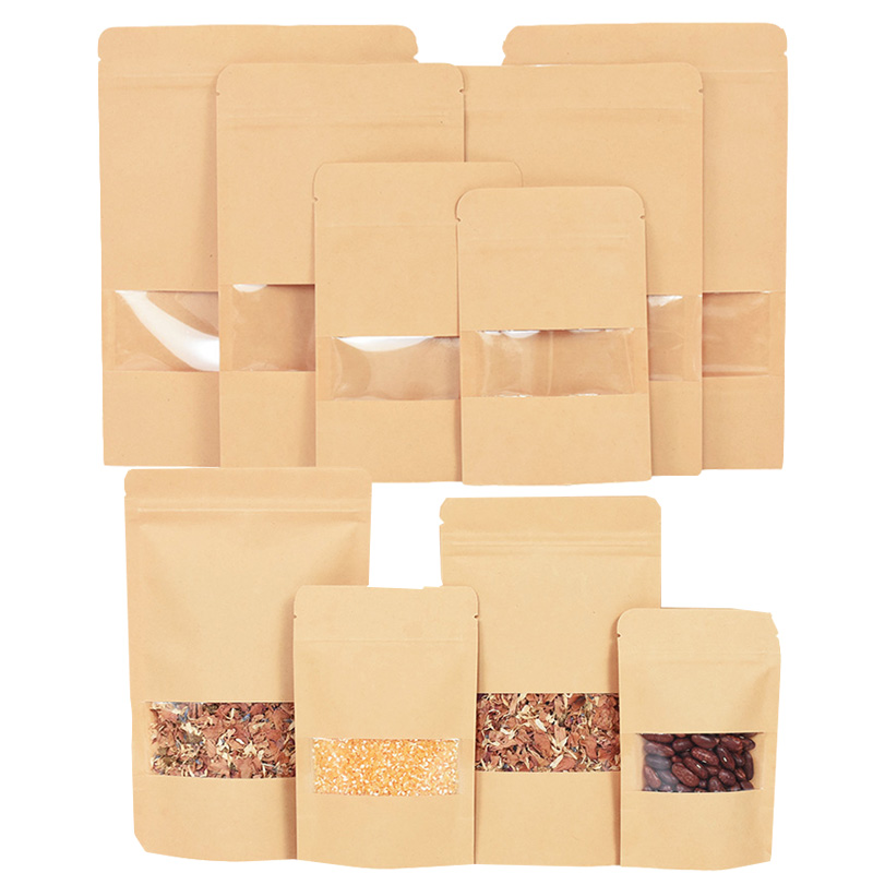 Food Z - 20/50 buah kertas Kraft kantung berkunci