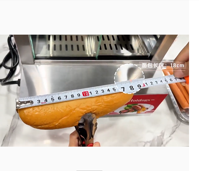 Food Processor Snacks - Pemanas Roti Hot Dog Otomatis Komersial,
