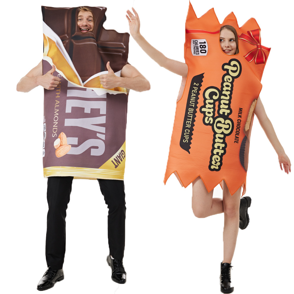 Peanut Butter Snack - Kostum Pasangan Lucu Dewasa Cosplay Cokelat