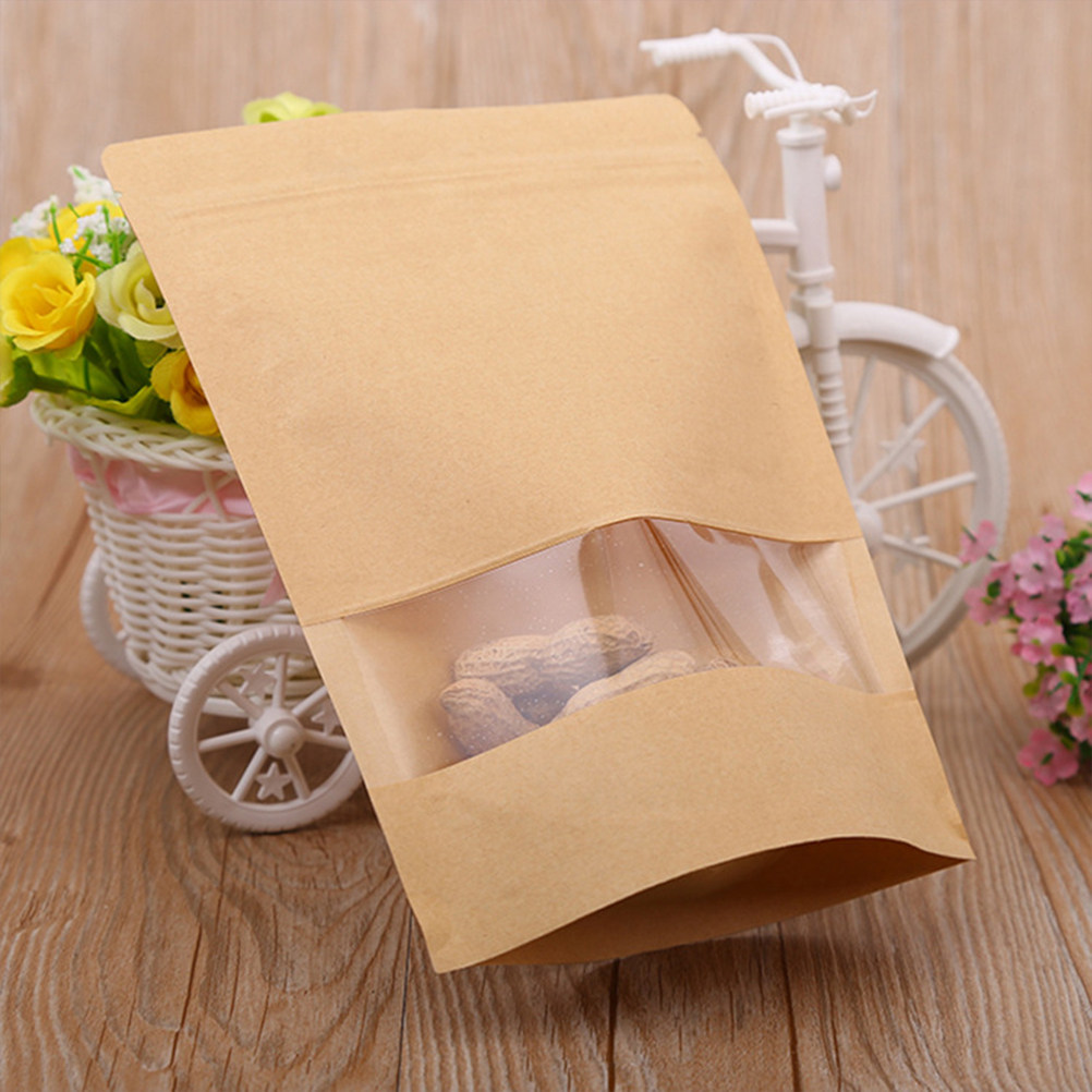 50Pcs Kantong Berdiri Kraft Fo - Snacks Food Usa ulasan dan harga