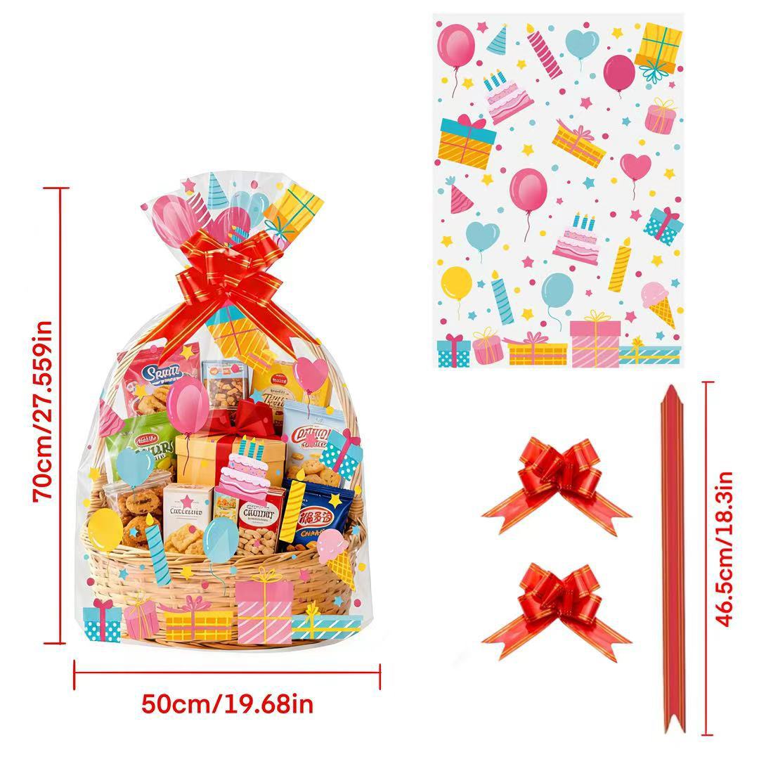 20pcs Tas Keranjang Hadiah OPP - Snacks Food Gift Baskets ulasan dan harga
