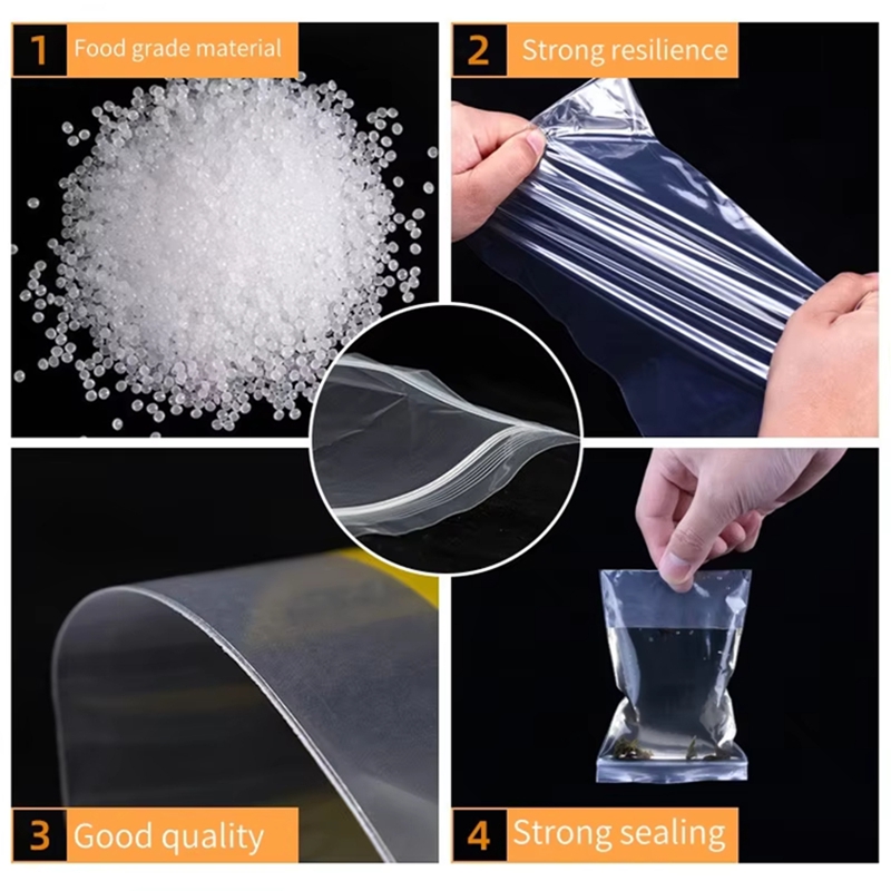 100pcs Kantong Plastik Transpa - Food Z ulasan dan harga